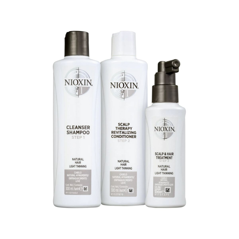 Nioxin System 1 Kit - Shampoo 300ml + Condicionador 300ml + Leave-in 100ml | M2Beauty