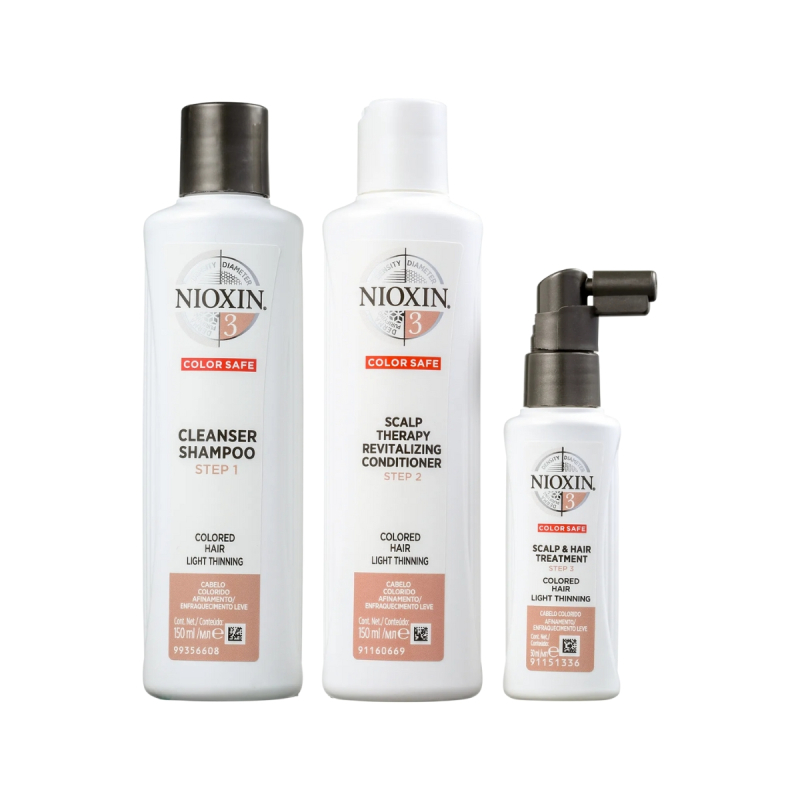 Nioxin System 3 Kit - Shampoo 150ml + Condicionador 150ml + Leave-in 50ml | M2Beauty